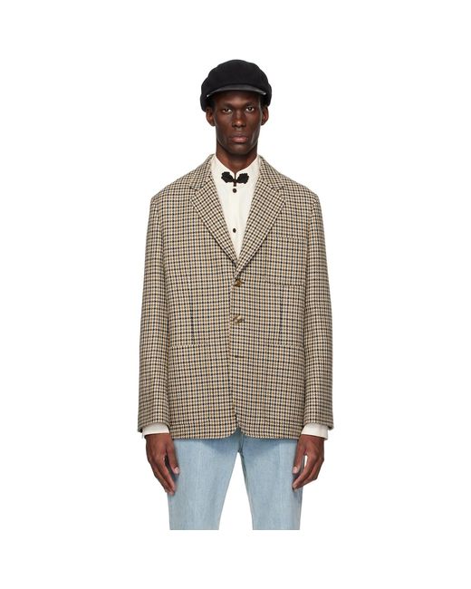 Valentino Natural Single-Breasted Blazer for men