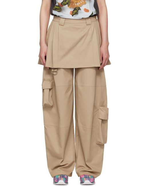 Collina Strada Natural Tan Lawn Skirt Cargo Pants