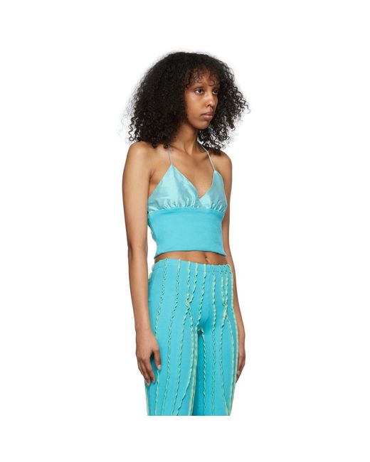 Helenamanzano Ssense Exclusive Blue Tank Top