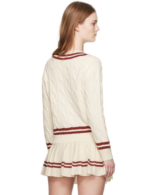 Sporty & Rich Natural Off- Src Sweater