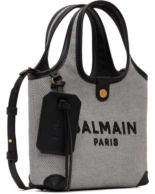 Balmain Black B Army Grocery Bag