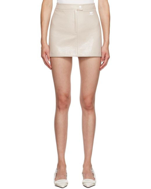 Courreges Multicolor Gray Embroidered Miniskirt
