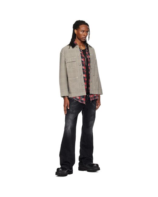 R13 Brown Relaxed Chore Jacket for men