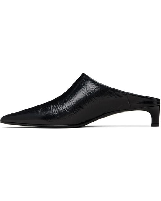 Jil Sander Black Mule Heels