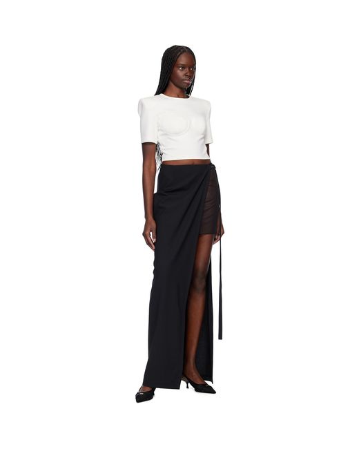 Nensi Dojaka Black Off- Beatrice Bustier T-Shirt