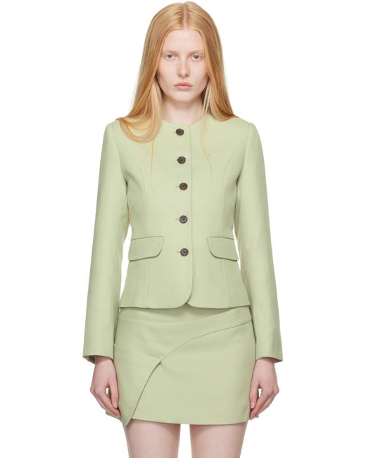 Sandy Liang Green Agnes Blazer