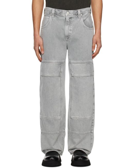 Agolde White Gray Emery Jeans for men