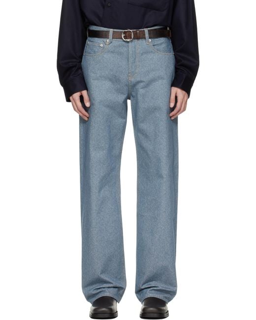 Jacquemus Blue 'The Straight De-Nîmes' Jeans for men