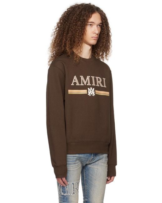 Amiri Black Brown 'ma' Bar Sweatshirt for men