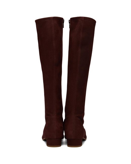 By Far Brown Edie Nubuck Knee-High Boots