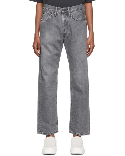 Acne Gray Loose Fit Jeans for men