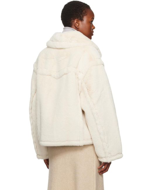Stand Studio Natural Off- Xena Faux-shearling Jacket