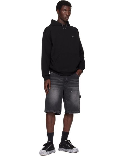 メンズ Dime ブラック Cursive Small Logo フーディ Black