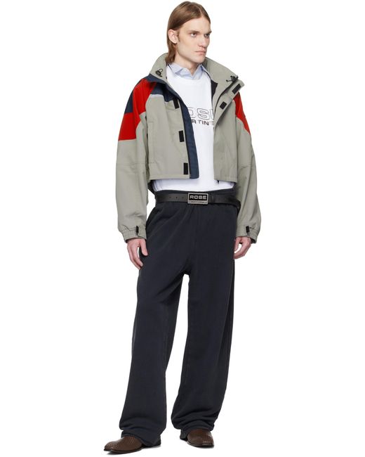 Martine Rose Black Wide-Leg Sweatpants for men