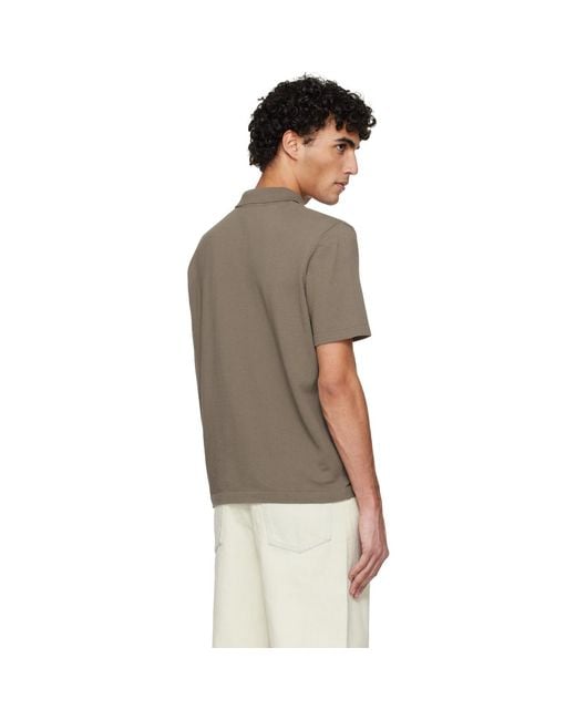 A.P.C. Multicolor Khaki Knit Polo for men