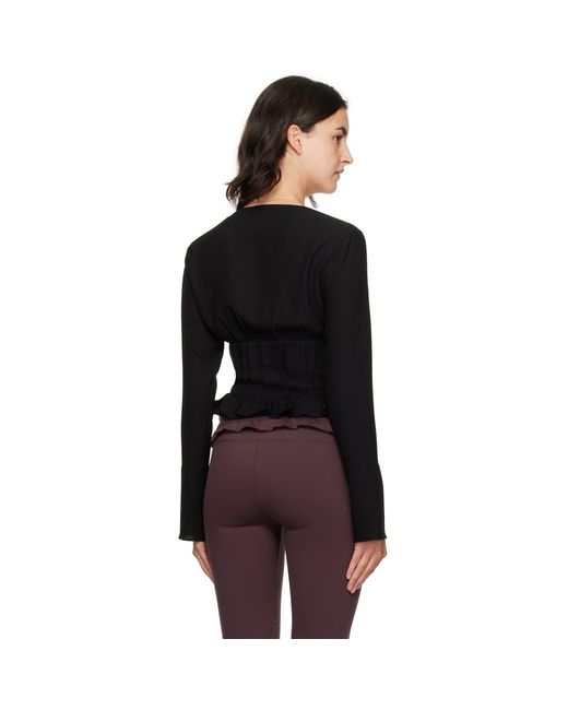 GUIZIO Black Cheri Blouse