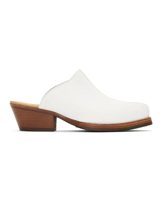 Our Legacy White Mule Slip-on Loafers for men