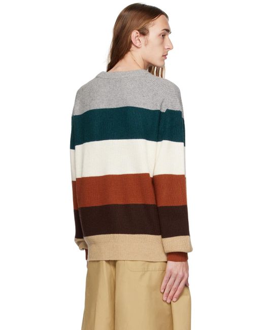 Maison Kitsuné Multicolor Bold Fox Head Sweater for men