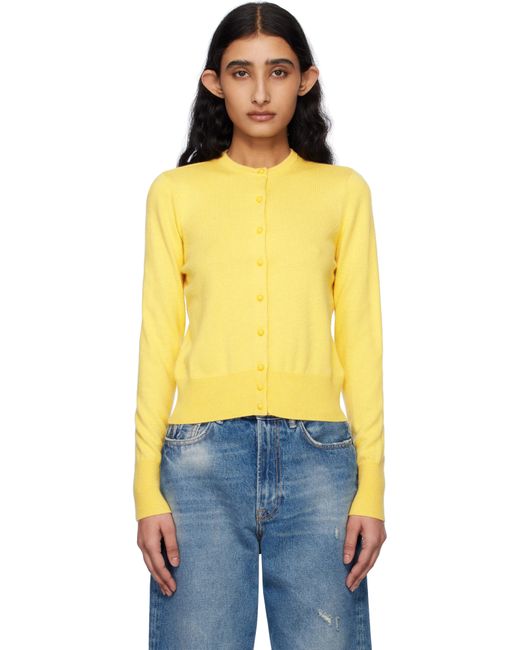 GUIZIO イエロー Emelie クロップド カーディガン Yellow