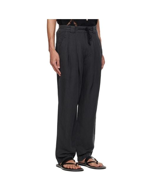 Isabel Marant Black Sirius Trousers for men