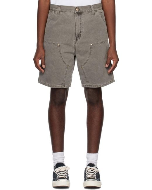 Carhartt WIP Multicolor Gray Double Knee Shorts for men