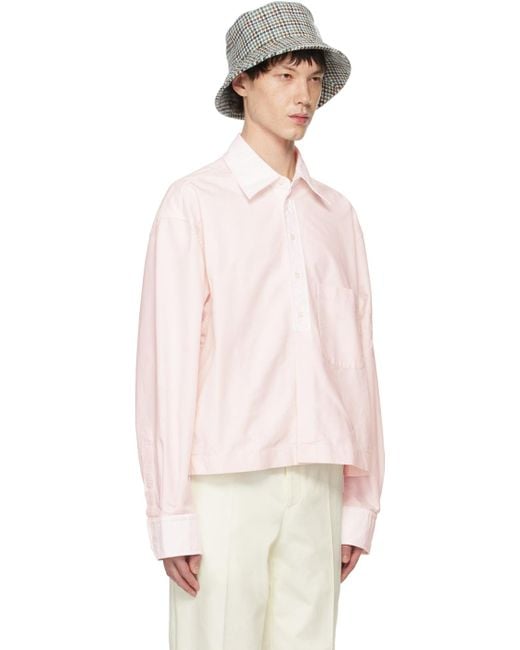 Thom Browne Pink 4-bar Shirt for men