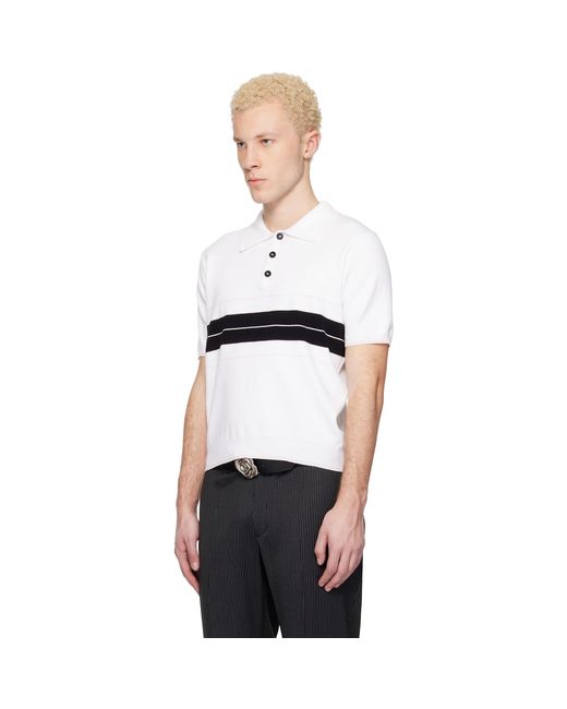 Ernest W. Baker Black Striped Polo for men