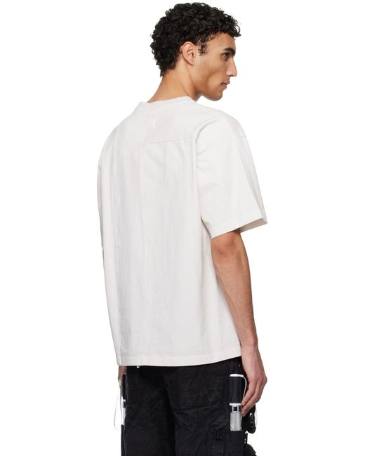 メンズ Doublet オフホワイト 'Disposal Reduction' Tシャツ Black