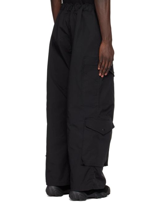 Pantalon cargo noir à pattes à velcro Junya Watanabe pour homme en coloris Black