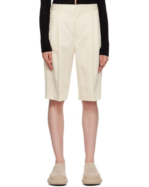 Filippa K Natural Off-white Relaxed Shorts