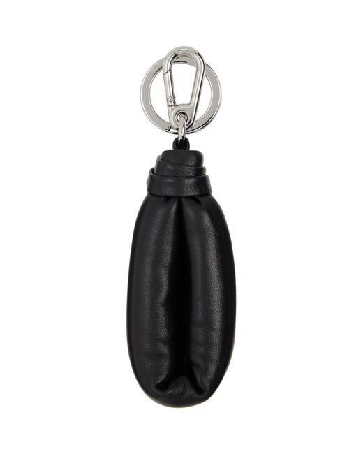 Lemaire Black Wadded Keychain for men