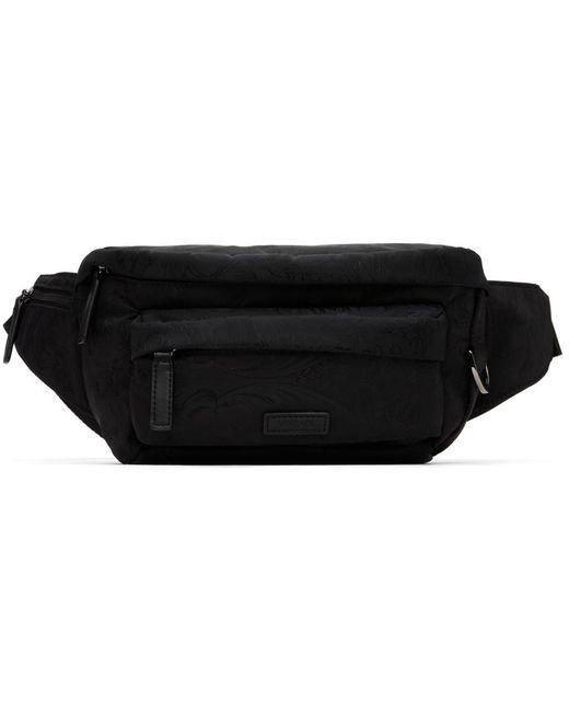 Versace Black Small Bum Bag Pouch for men