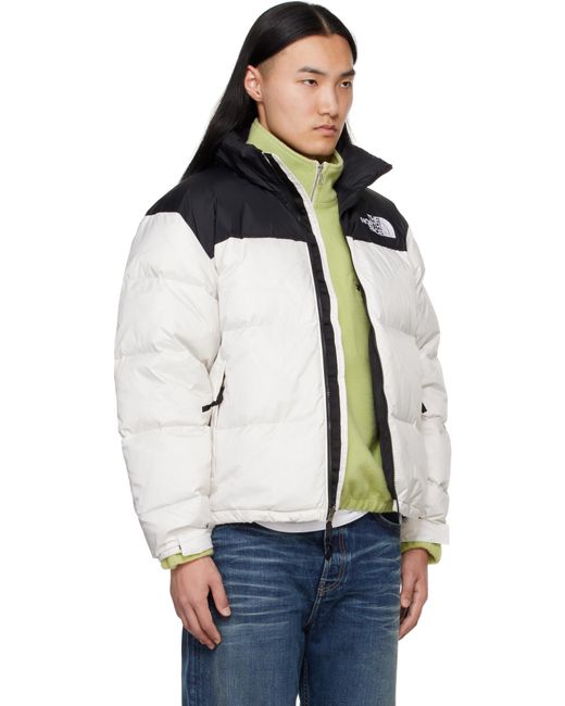 メンズ The North Face ホワイト＆ブラック 1996 レトロ ヌプシ ダウンジャケット Black