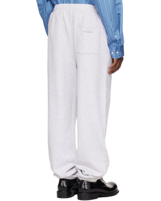 メンズ Acne グレー コットン スウェットパンツ White
