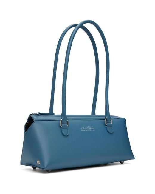 MM6 by Maison Margiela Blue Bauletto Shoulder Small Bag