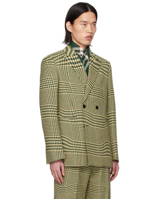 Burberry Green Double-Breasted Blazer for men