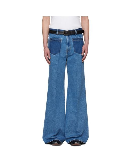 Lu'u Dan Blue Bruce Lee X Lựu Đạn Nocturnal Flare Jeans for men