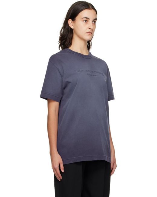 Alexander Wang Blue Purple Embossed T-shirt