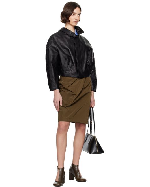 【関税込み】Bally ブラウン ドレープ ミディアムスカート Bally ドレープ スカート | ブラウン | FARFETCH JP
