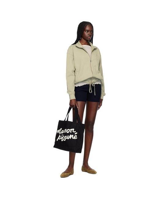 Maison Kitsuné Blue Baby Fox Patch Fine Ribbed Shorts