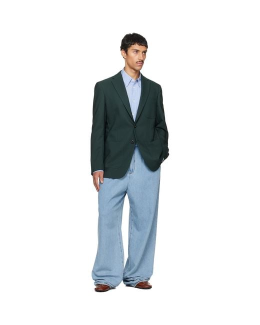 Marni Green Twill Blazer for men