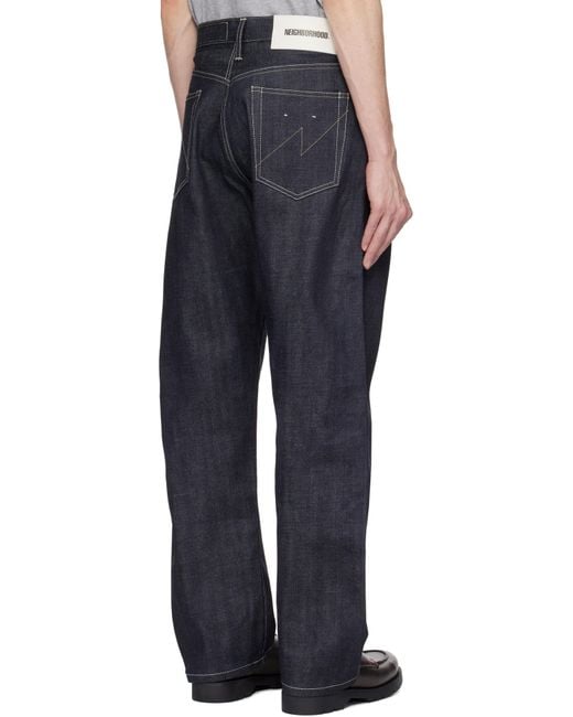 Neighborhood Blue Rigid Dp Basic Jeans for men