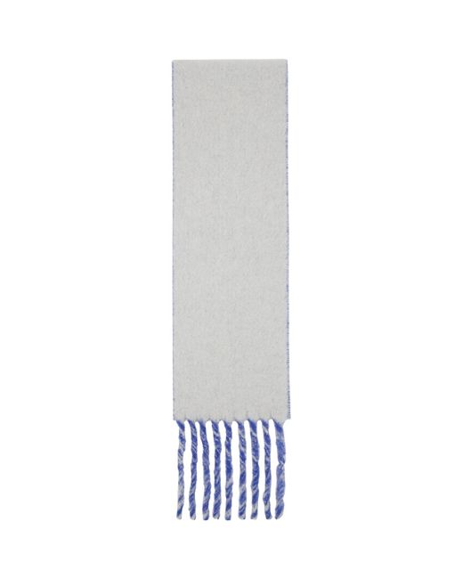 Jean Paul Gaultier Blue Logo Patch Scarf