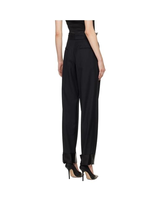 Christopher Esber Black Pegged Trousers