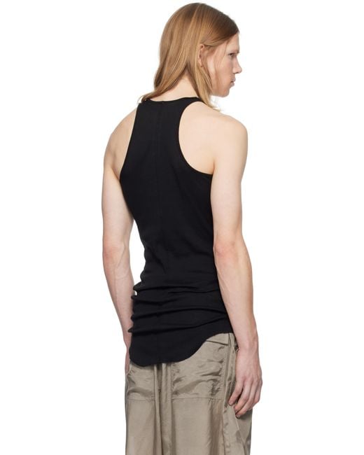 メンズ Rick Owens ブラック Hollywood ミニリブ タンクトップ Black