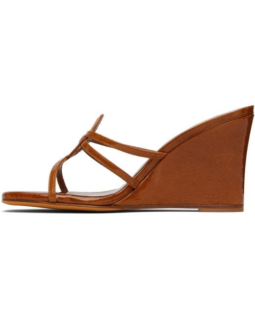 Maryam Nassir Zadeh Brown Opera Wedge Heeled Sandals