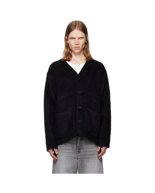 Our Legacy Black Wool Cardigan for men