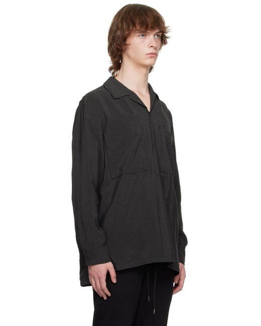 Attachment Black Patch Pocket Shirt for men