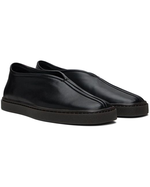 Lemaire Black Piped Sneakers