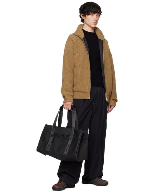 Rains Black Trail Gym Duffle Bag for men